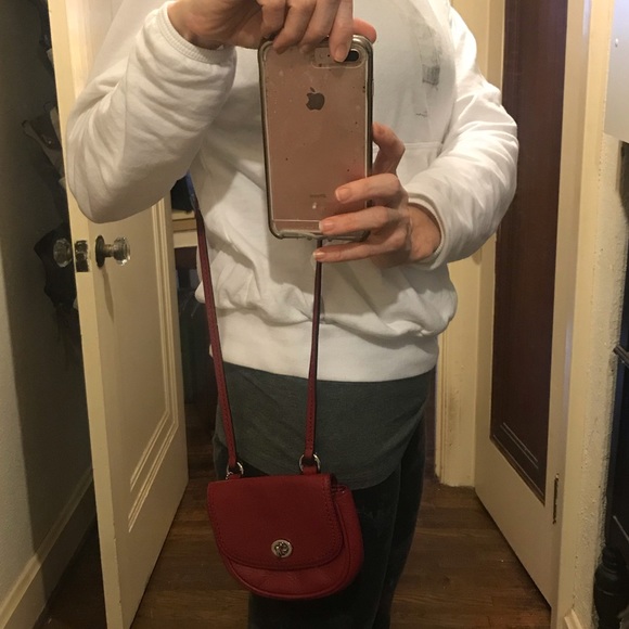 Coach red purse park MINI crossbody leather - Picture 8 of 8